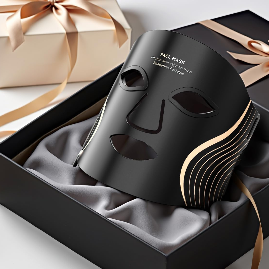 7 Colors LED Face Mask Light Therapy with Rechargeable Remote