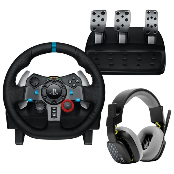 Logitech G29 Driving Force Racing Wheel & Pedals + ASTRO A10 Gen 2 Wired Headset
