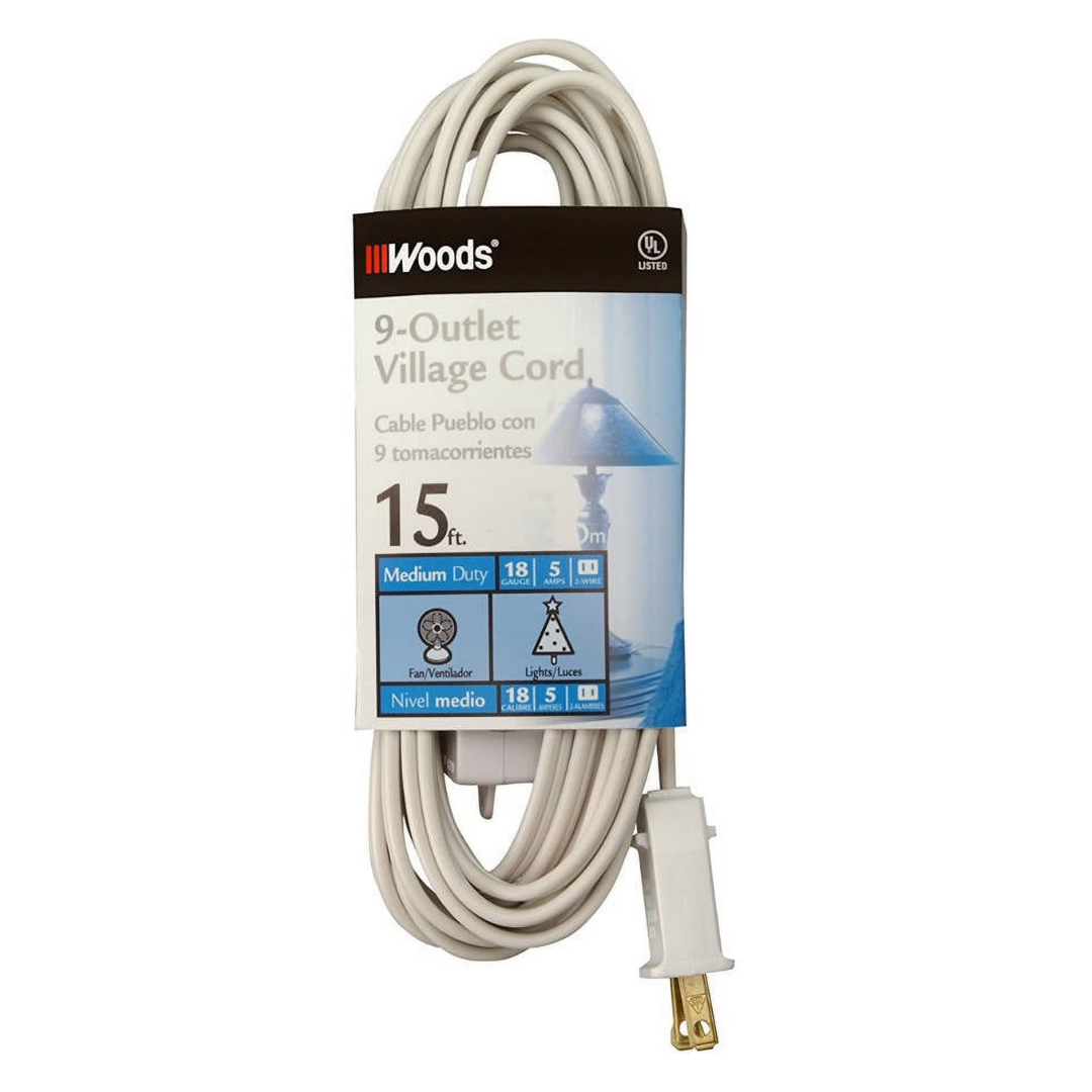 Woods 9-Outlet 15-Foot Extension Cord With Switch