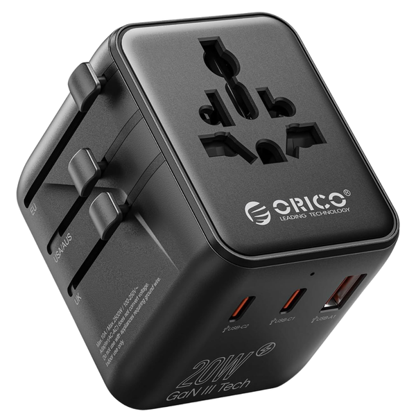 ORICO 5-In-1 Universal PD 20W USB-C Travel Adapter