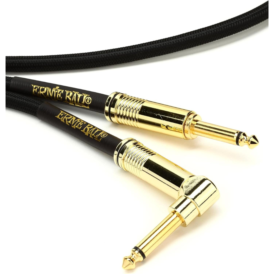 18' Ernie Ball Braided Straight/Angle Instrument Cable