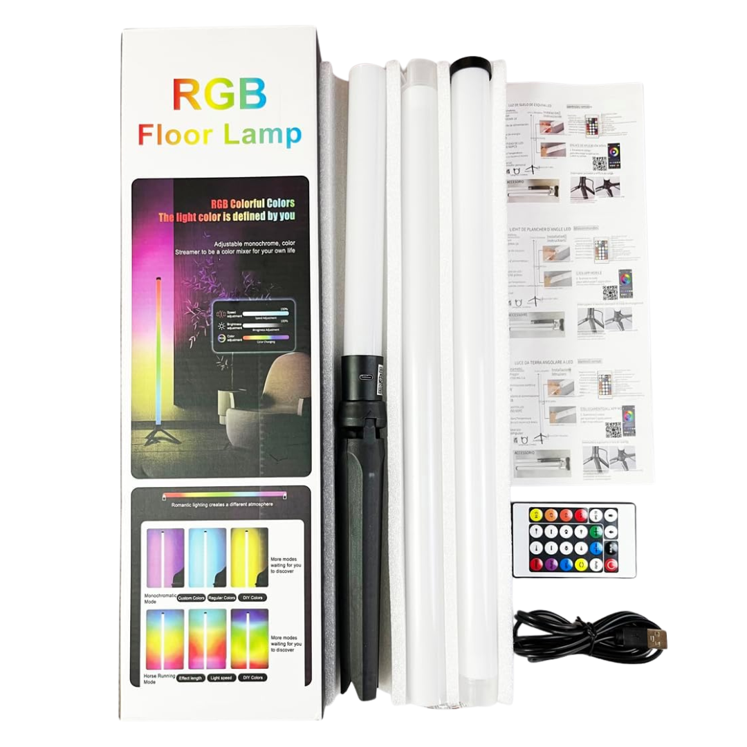 RGB LED Music Sync Corner Floor Lamp
