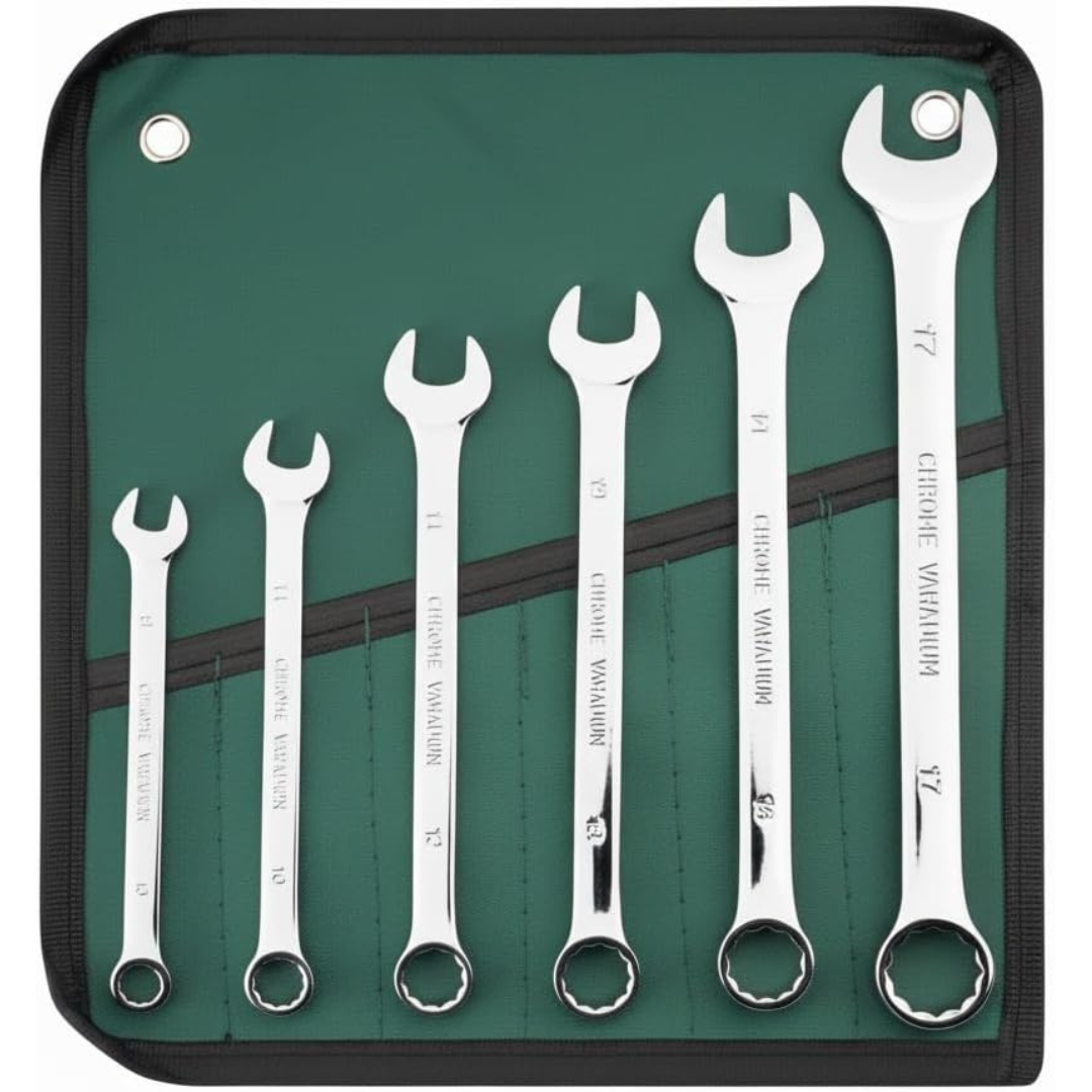 6-Piece Combination Metric Wrench Set