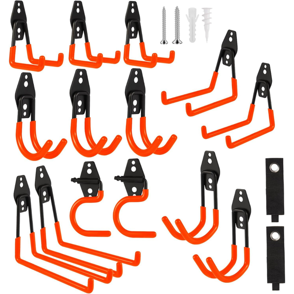 16 Pack Heavy Duty Wall Storage Hangers Hooks