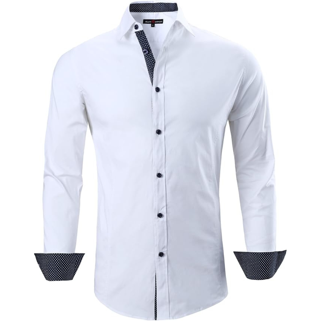 Men's Regular Fit Long Sleeve Stretch Dress Shirts
