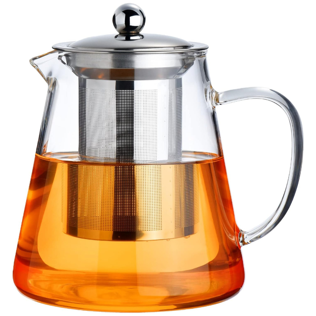 18.6-Oz Paracity Borosilicate Clear Tea Kettle with Infuser