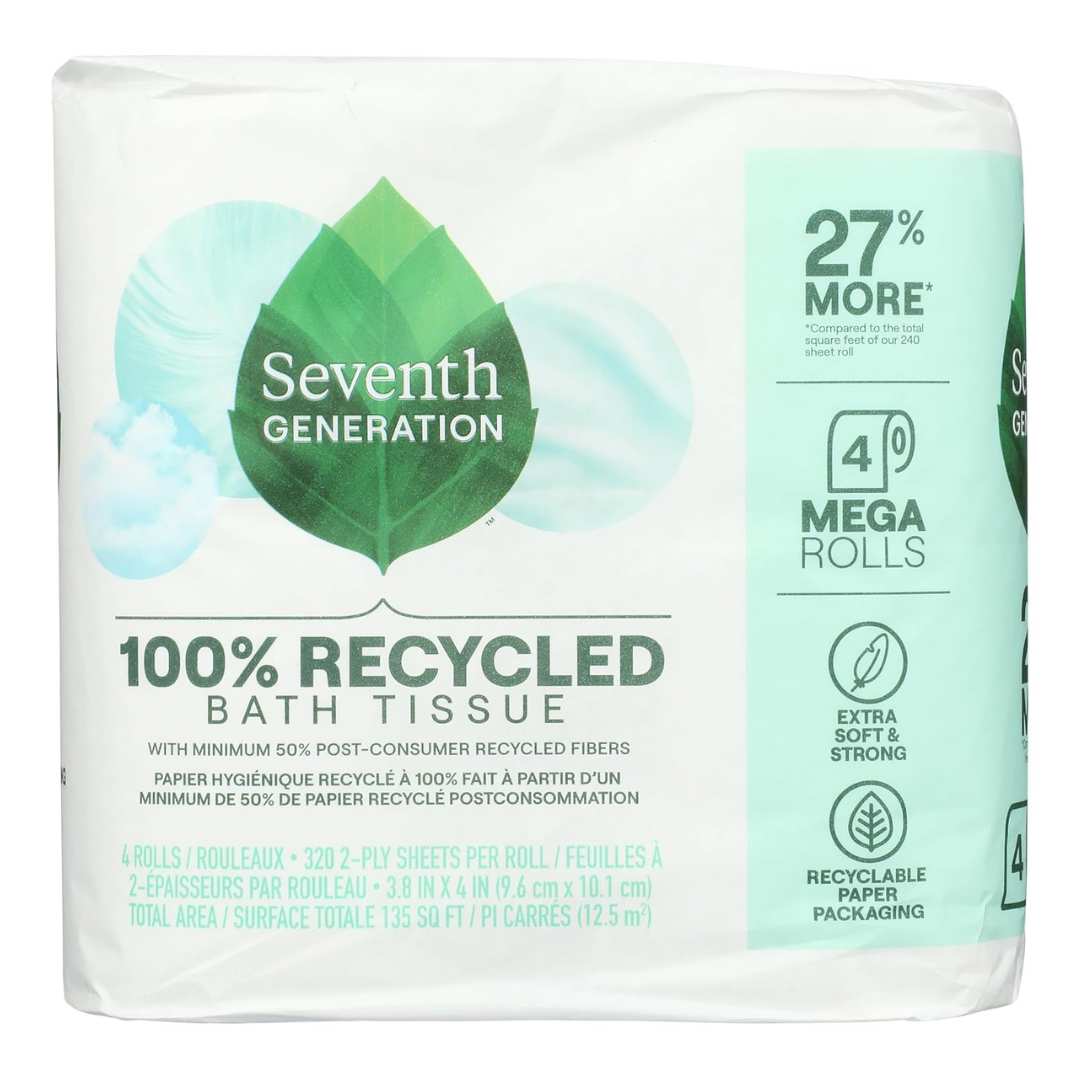320-Count 4 Roll Seventh Generation Bath Tissue