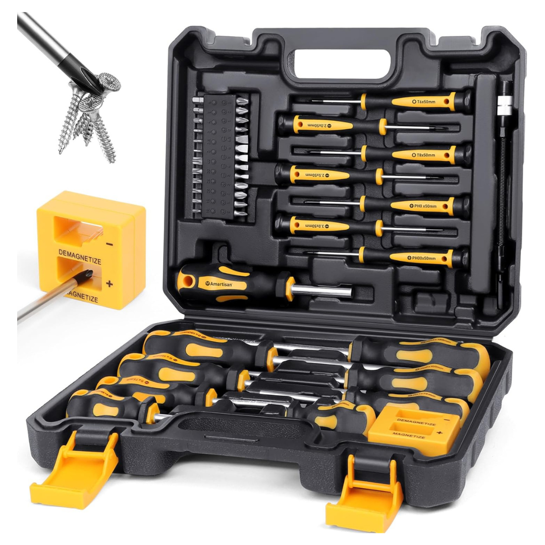 43-Piece Amartisan AM042 Magnetic Screwdriver Set With Case