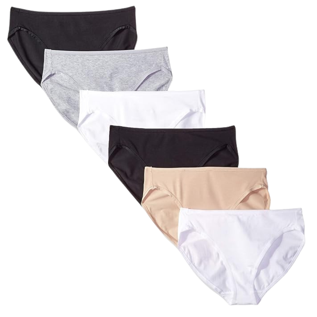 6-Pack Amazon Essentials Women's Cotton High Leg Underwear
