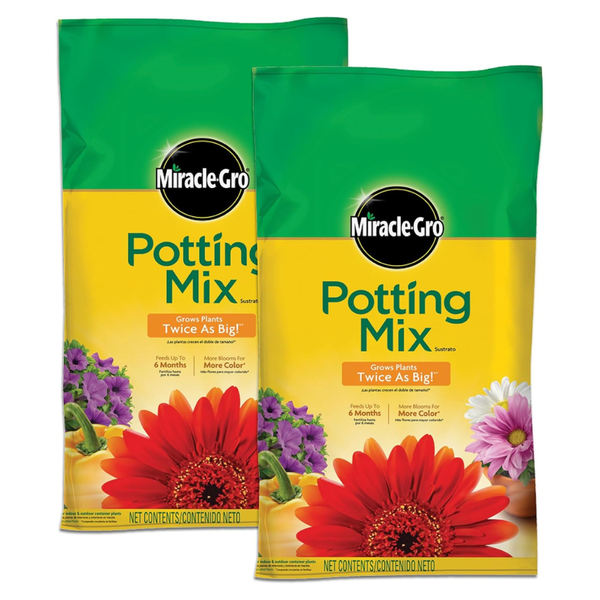 2-Pack 8-Qt Miracle-Gro Potting Mix Grows Container Plants