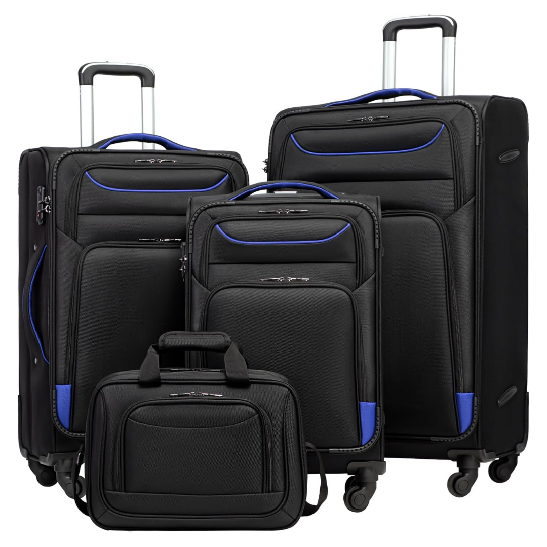 4-Piece Softshell Luggage Set With TSA Lock (Various)