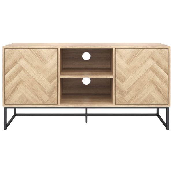 Nathan James Dylan Media Console Cabinet Or TV Stand With Doors