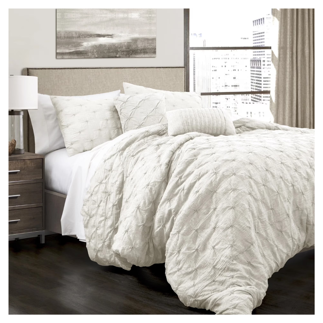 5-Piece Lush Decor Ravello Pintuck Comforter Set