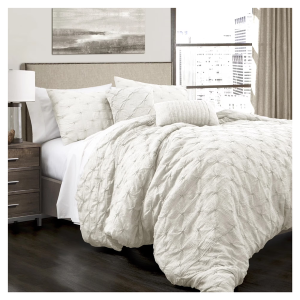5-Piece Lush Decor Ravello Pintuck Comforter Set