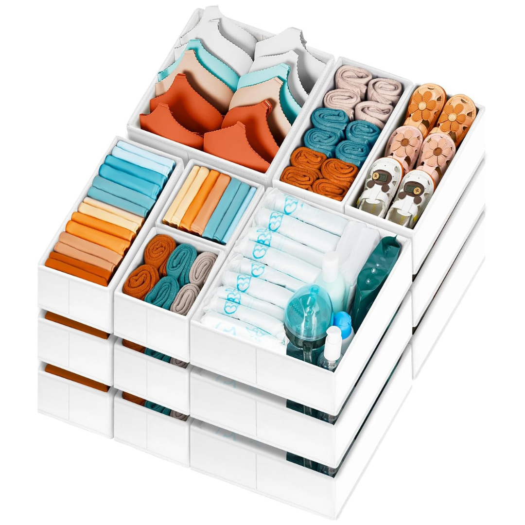 20-Pack Family Pack Clothes Drawer Organizers
