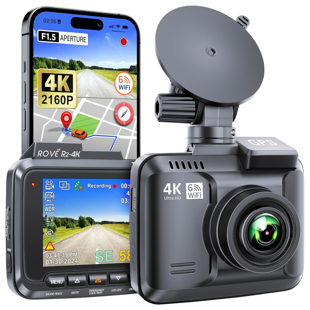Rove R2-4K UHD 2.4" IPS Screen Dash Cam W/ WiFi & Night Vision