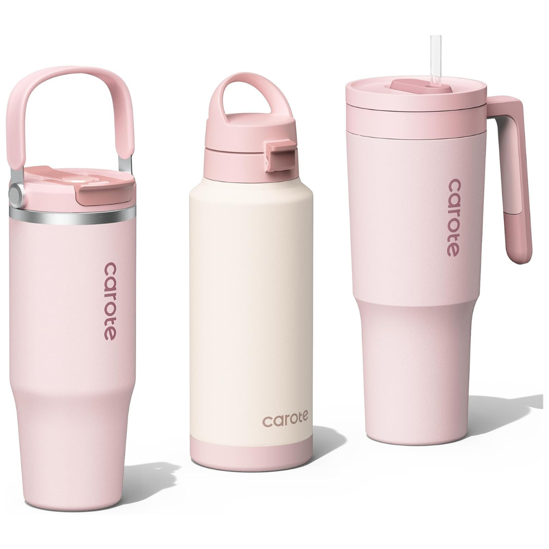 3-Pack 32/32/40 oz Insulated Stainless Steel Water Bottles