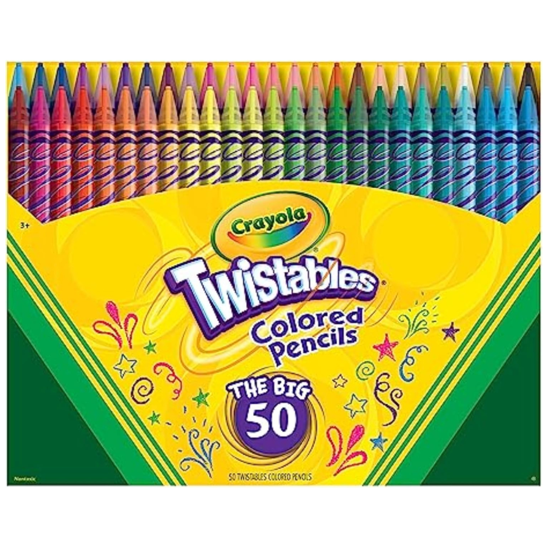50-Count Crayola Twistables Colored Pencil Set