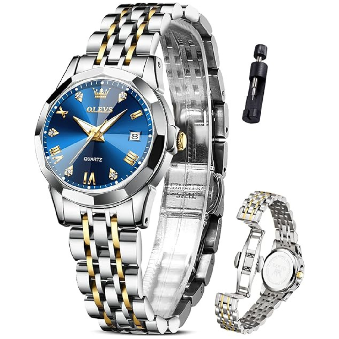Women's Luxury Stainless Steel Analog Quartz Small Wrist Watch (Various)
