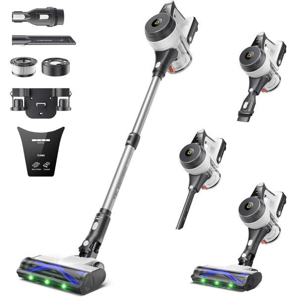 550W Cordless Vacuum Cleaner W/ Anti-Tangle Brush