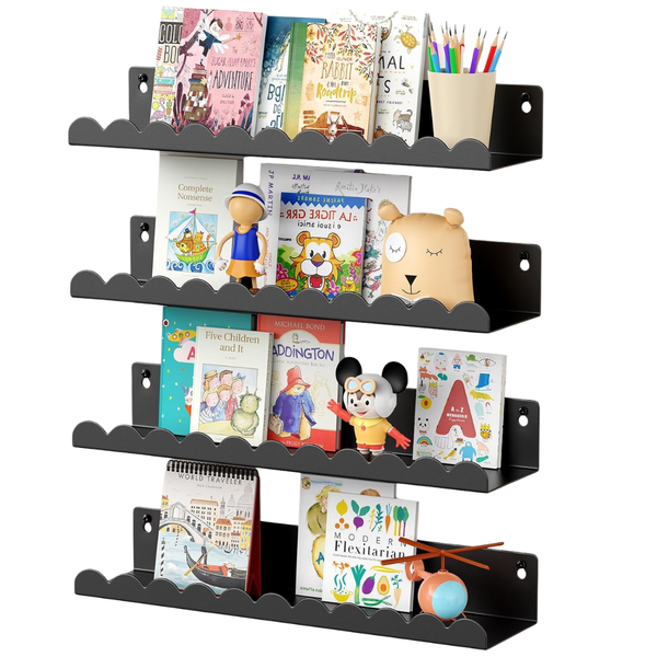 4-Pack Gattlukd 7" Metal Floating Shelves