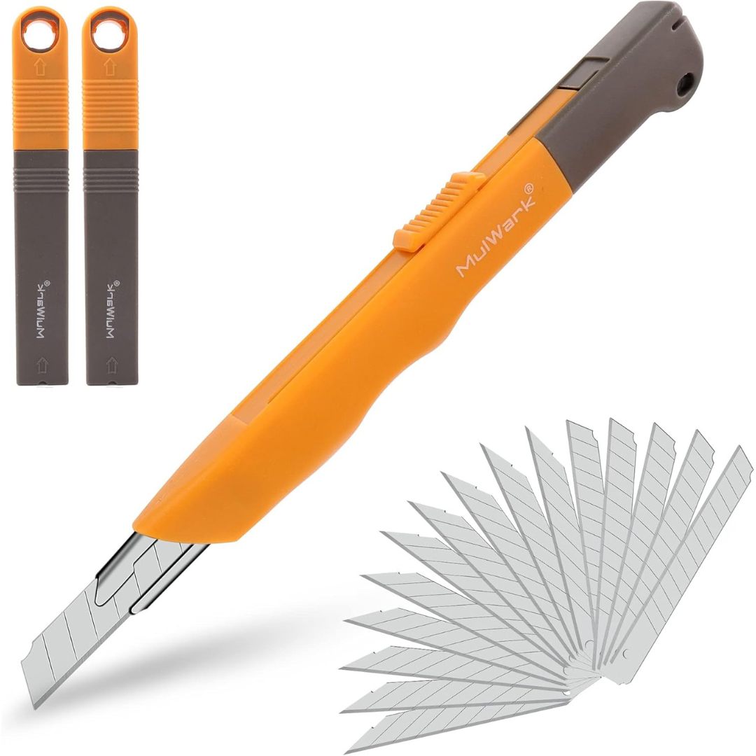 16-Piece Mulwark Heavy-Duty Retractable Utility Knife Set