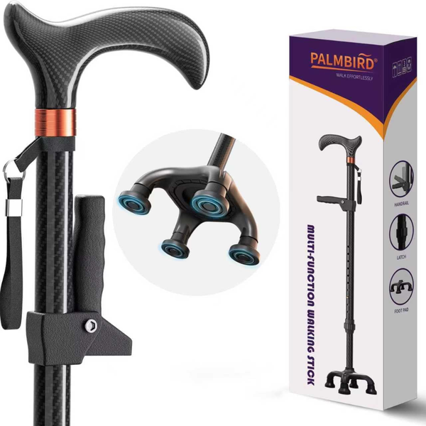 Palmbird Seniors Lightweight Adjustable Carbon Fiber Walking Cane
