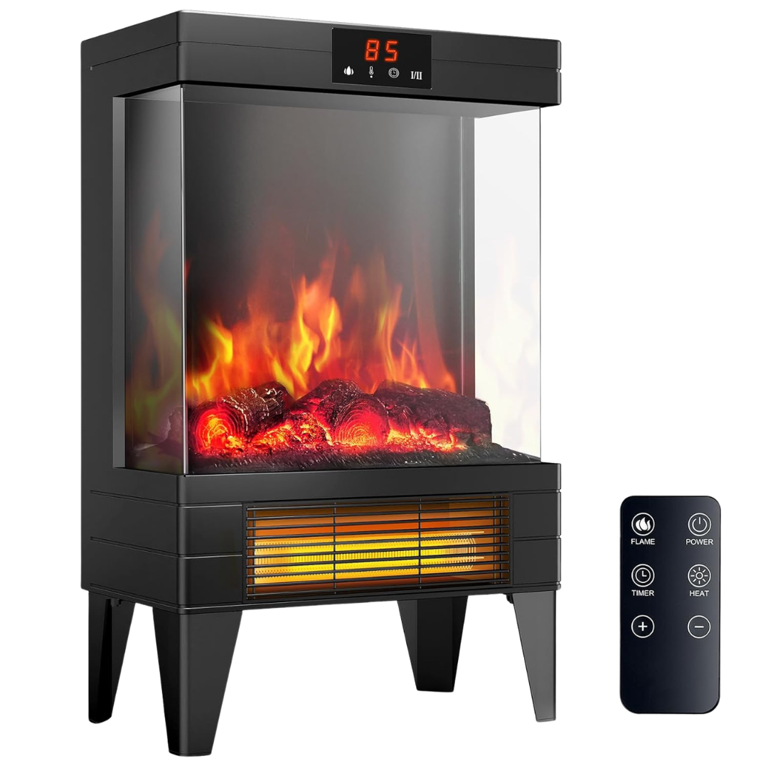 Oylus Electric Freestanding Fireplace Stove Heater