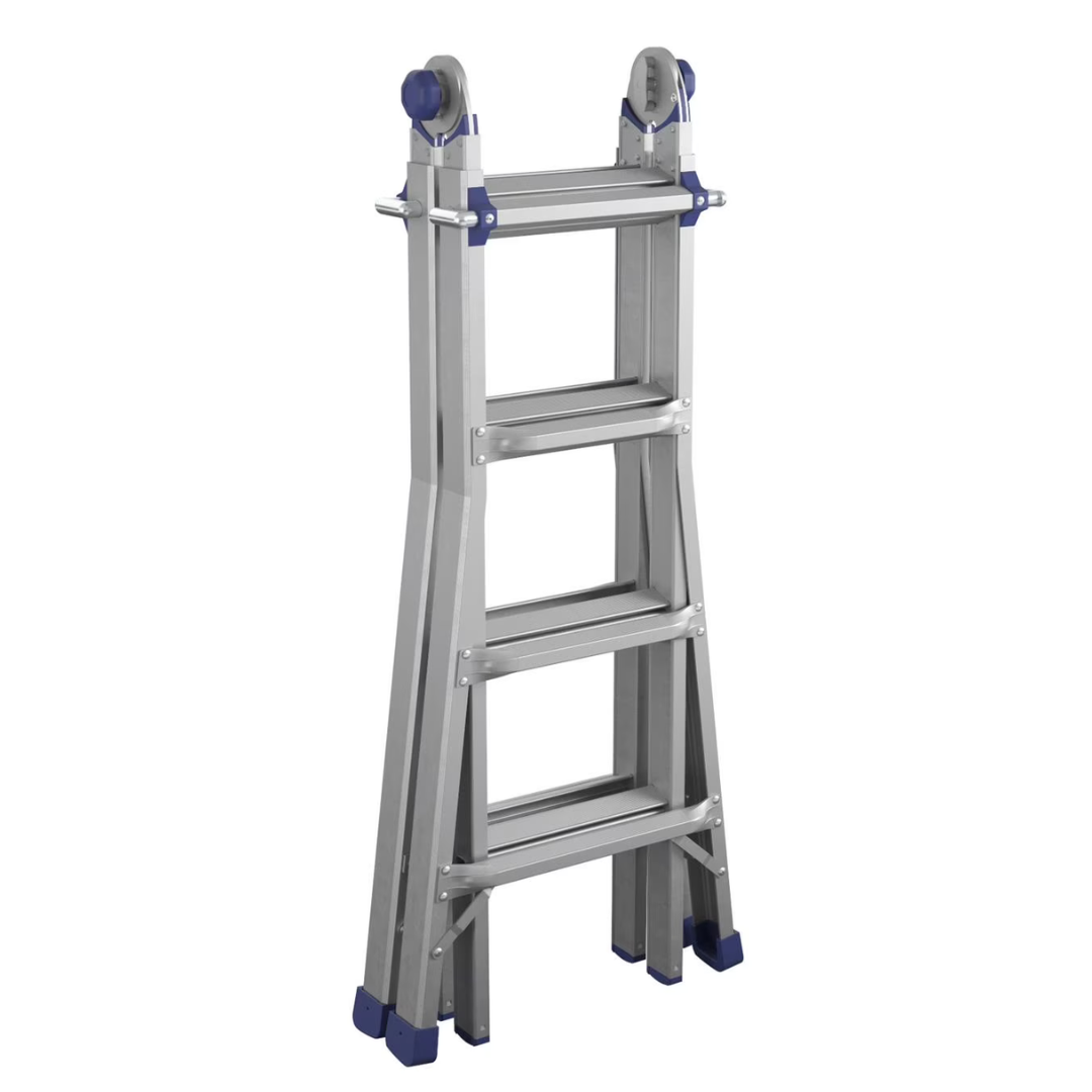 18Ft 300 lb Reach Height Aluminum Multi-Position Ladder