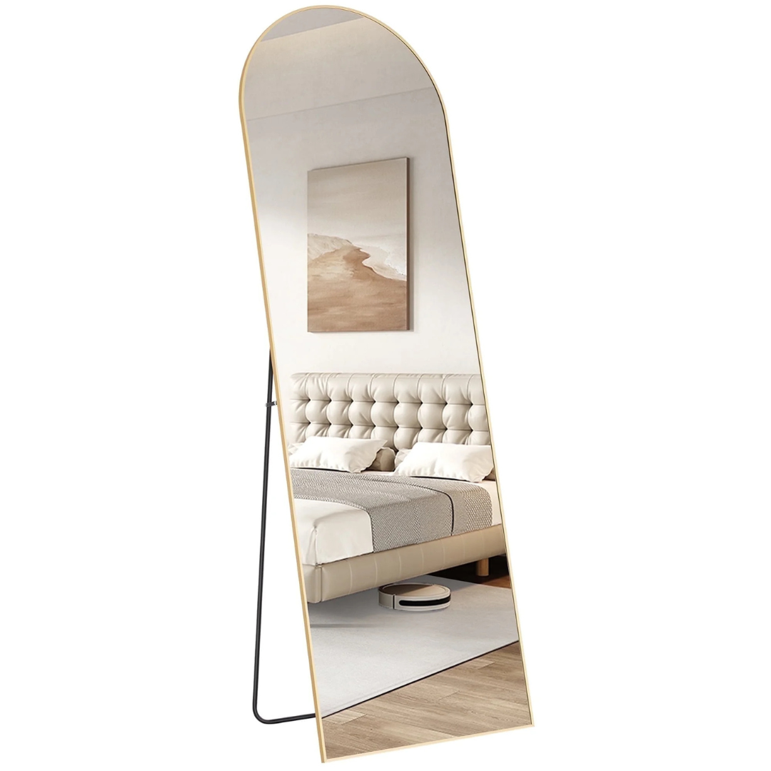 64"x 21" Arched Full Body Length Standing Mirror (2 Colors)