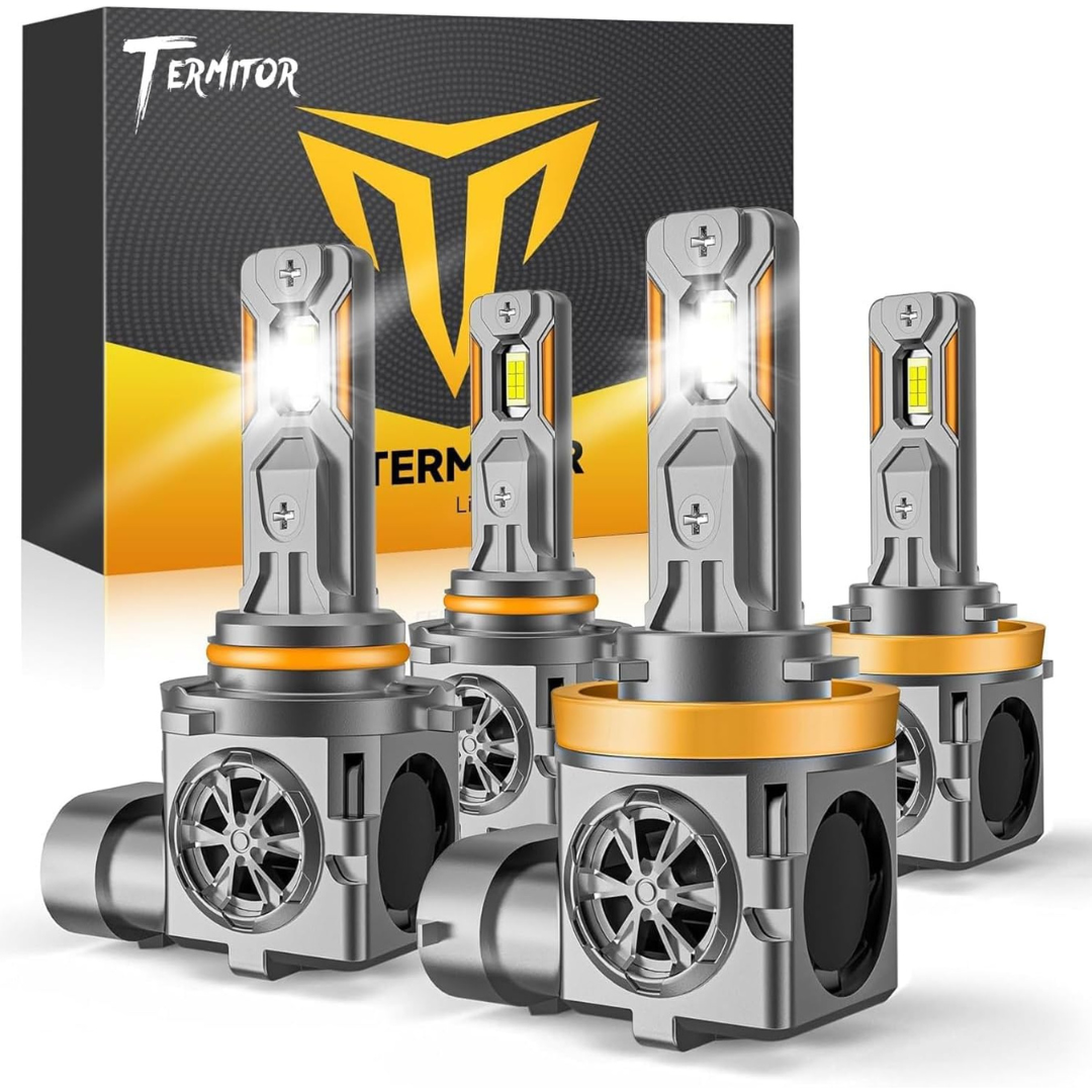 4-Pack Termitor H11/H8/H9 & 9005/HB3 Light Bulbs Combo