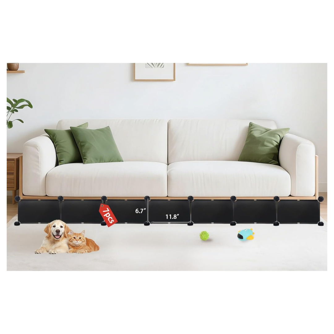 6.7" Height 83" Length In Tota Under Bed Blocker (Black)