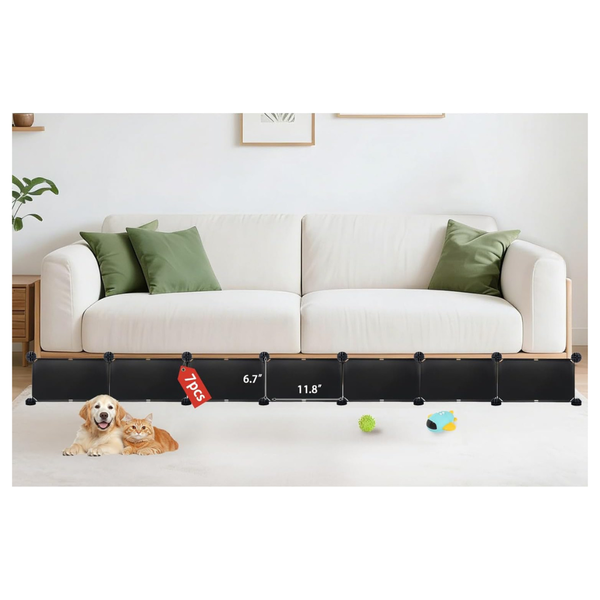 6.7" Height 83" Length In Tota Under Bed Blocker (Black)