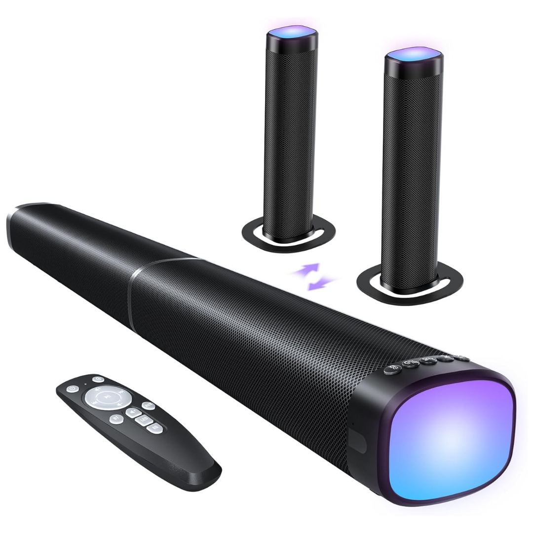 100W 2 In 1 Sound Bar With 3 Dynamic RGB Lights
