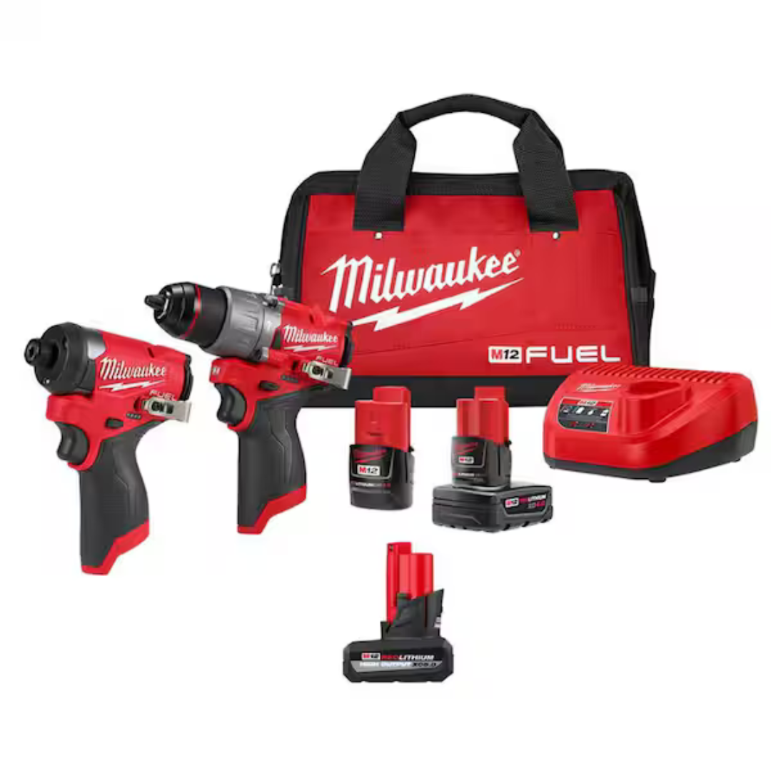 Milwaukee M12 FUEL 12-Volt Li-Ion Hammer Drill/Impact Driver 2-Tool Combo Kit