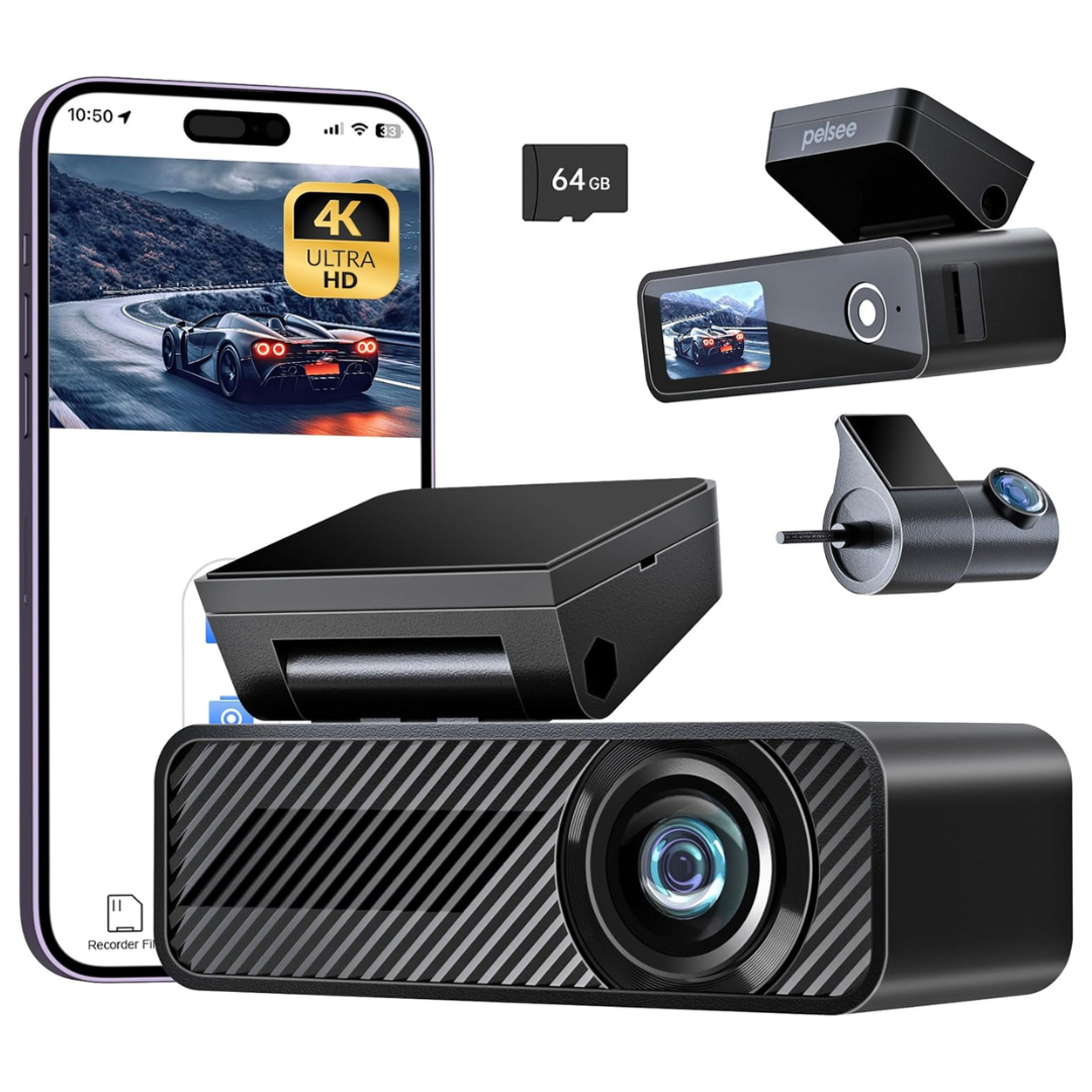 Pelsee P1 4K Front And Rear WiFi Dash Cam
