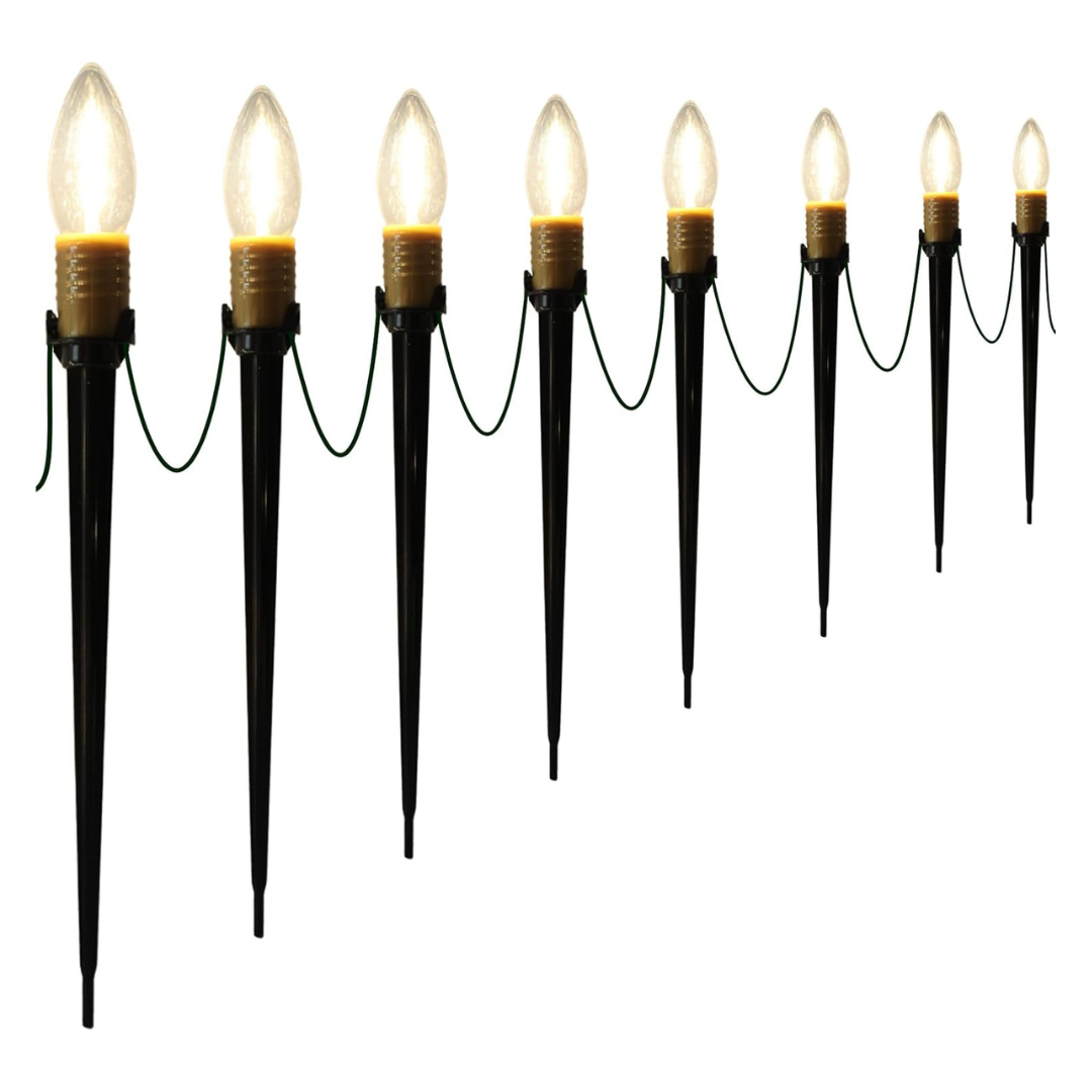 25-Pack 38.5ft Connectable C26 2700K Waterproof Yard Stakes