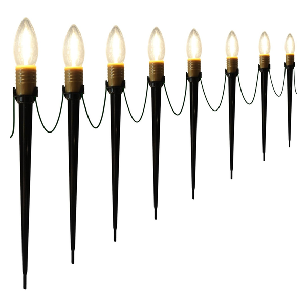 25-Pack 38.5ft Connectable C26 2700K Waterproof Yard Stakes