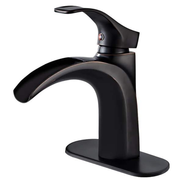 Single Handle Waterfall Bathroom Sink Faucet