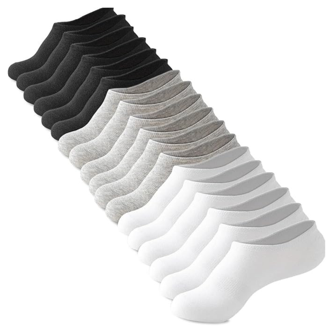 9-Pairs Loucey Invisible No-Show Low-Cut Ankle Socks