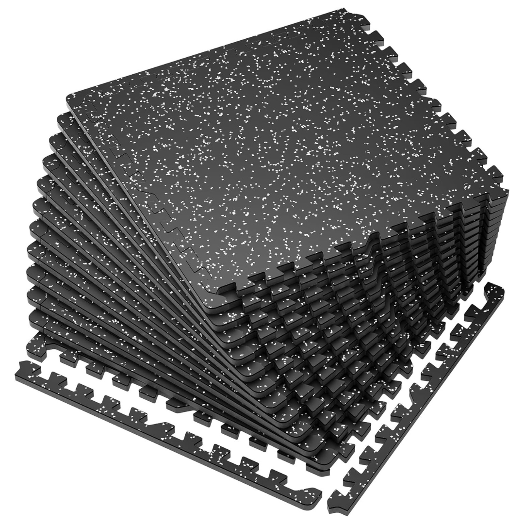 12-Pieces 48 Sq Ft Interlocking Gym Flooring Mats