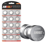 15-Pack AmVolt LR44 Button Batteries