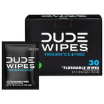 30-Count Dude Extra-Large Flushable Unscented Travel Wipes