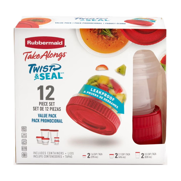 12-Piece Rubbermaid Takealongs Food Storage Set