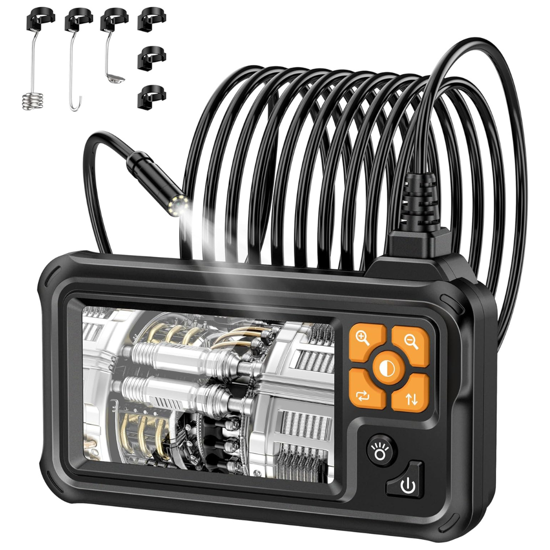 1080P 4.3" IPS Endoscope Inspection Digital Borescope W/ LED Lights