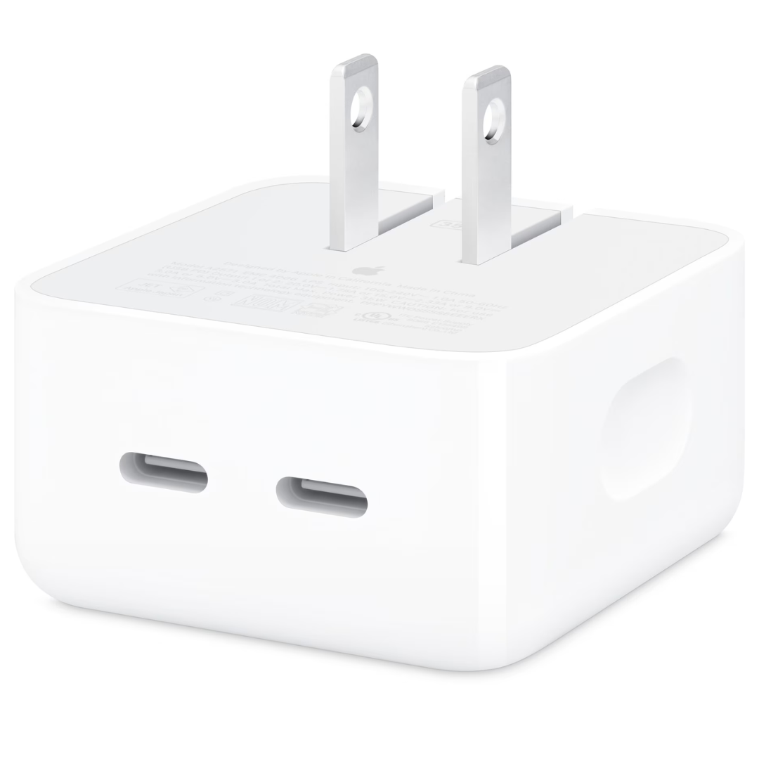 35W Apple Dual USB-C Port Compact Power Adapter