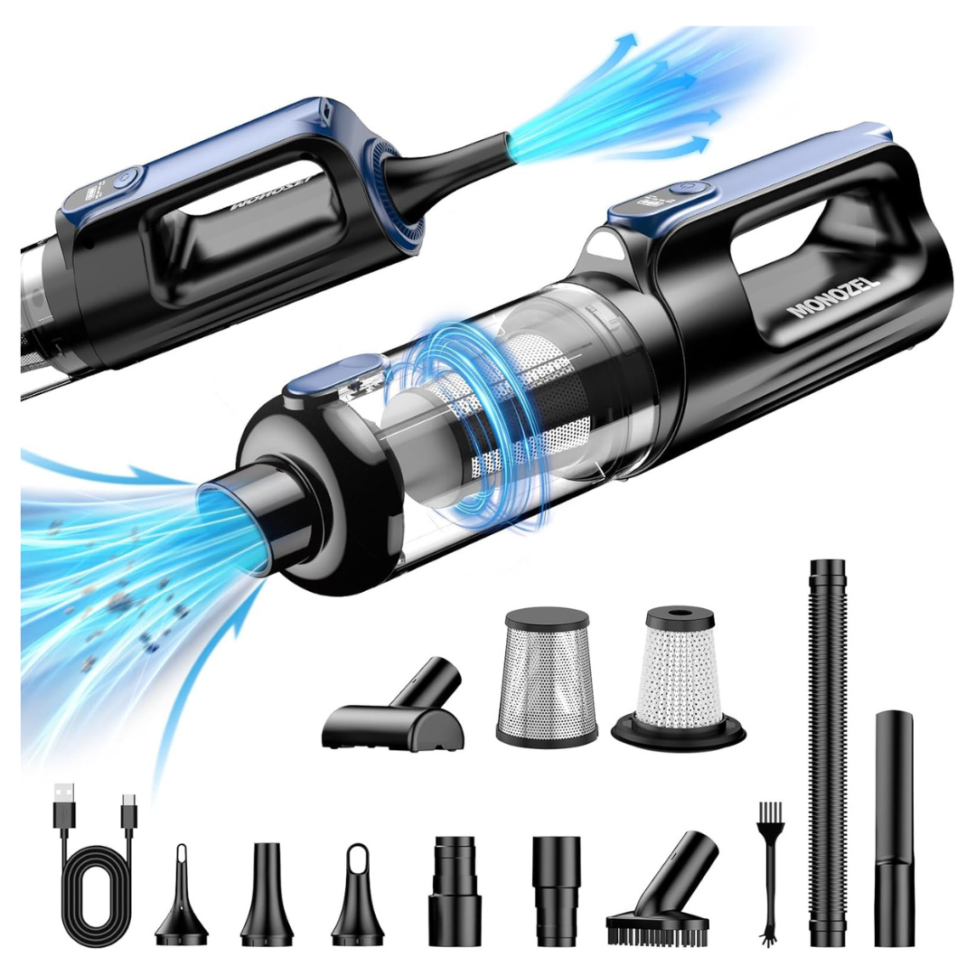 Monozel Portable Cordless 18000Pa 2 In 1 Vacuum Cleaner & Air Duster