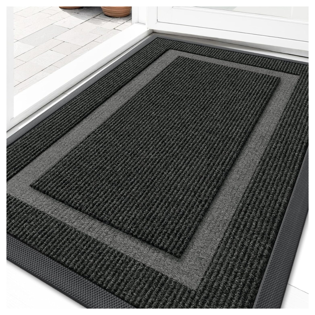 Olanly 29.5" x 17" Waterproof Sturdy Rubber Backing Front Door Mat
