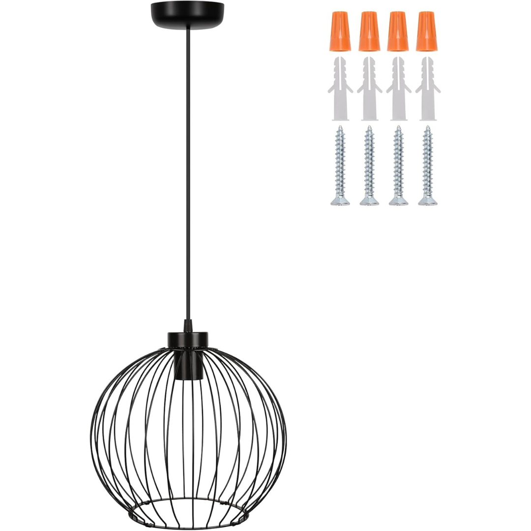 Black Ball Modern Industrial Chandelier