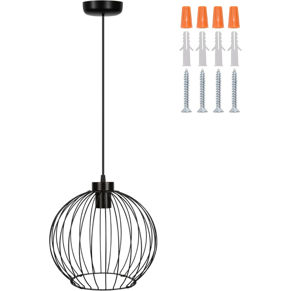 Black Ball Modern Industrial Chandelier